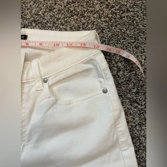 NWT Eileen Fisher White Organic Cotton High Rise Straight Leg Jeans Size 2