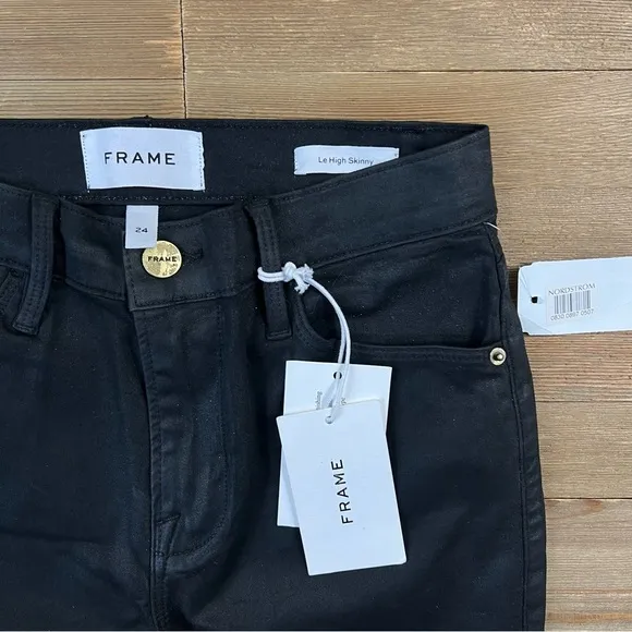 NWT Frame Le High Coated Skinny Jeans
