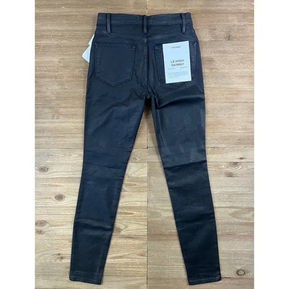 NWT Frame Le High Coated Skinny Jeans