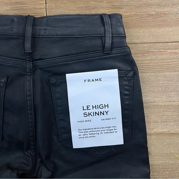NWT Frame Le High Coated Skinny Jeans
