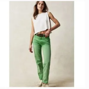 NWT Free People We The Free  The Pacifica High Rise Straight Leg Jeans