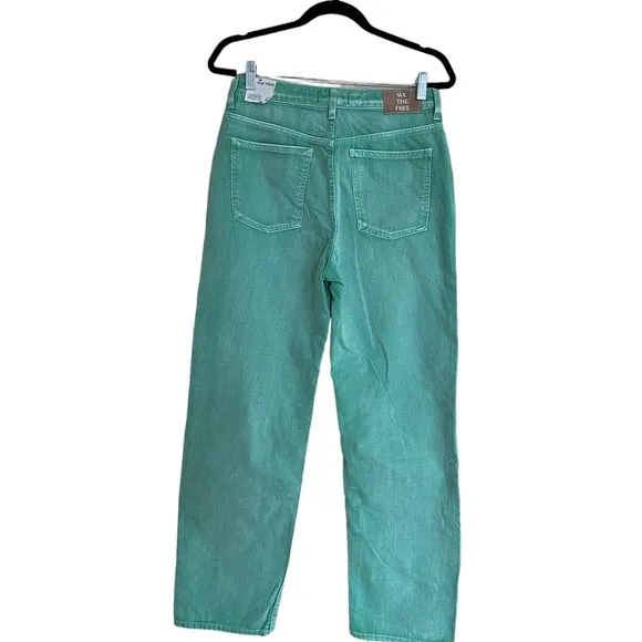 NWT Free People We The Free  The Pacifica High Rise Straight Leg Jeans