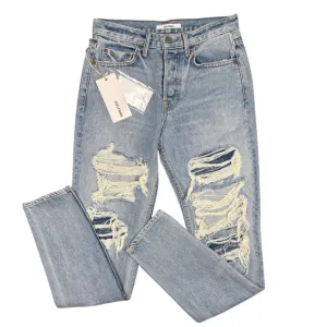 NWT GRLFRND Karolina High Rise Skinny Jeans Distressed Size 25