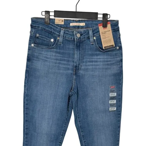 NWT Levi's 721 High Rise Skinny Women's Jeans Light Wash Size 29 x 30