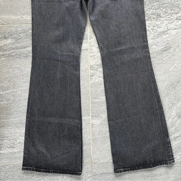 NWT Levi's Premium Jeans 70's High Rise Modern Flare Black Denim Zip Fly Size 24