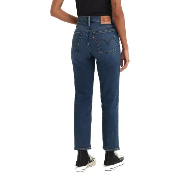NWT Levi's Womens Size 24 24x28 Blue High-Rise Wedgie Straight Cropped Jeans NEW
