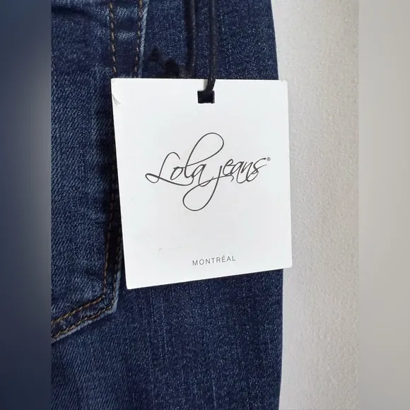NWT Lola Jeans Mid Rise Skinny With Side Slits In Blair Wash Size 27