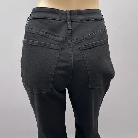 NWT Madewell Skinny Flare High Rise Jeans Black Frost Wash Women's Size 32