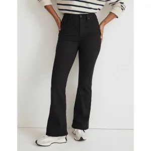 NWT Madewell Skinny Flare High Rise Jeans Black Frost Wash Women's Size 32