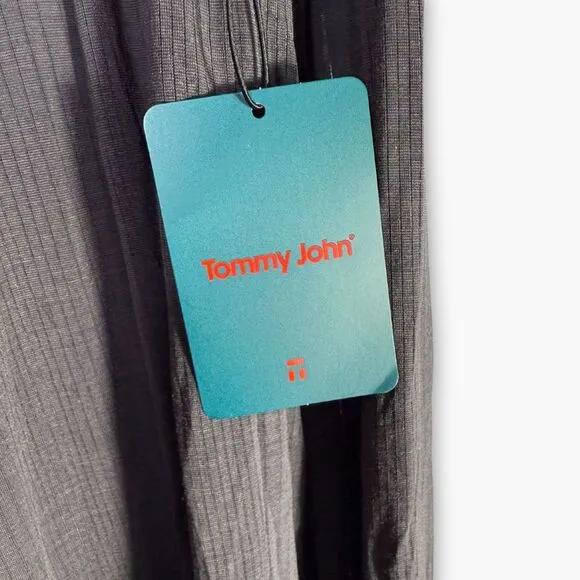 NWT  Tommy John Second Skin Luxe Ribbed Robe in Phantom (Gray) XL MSRP $98