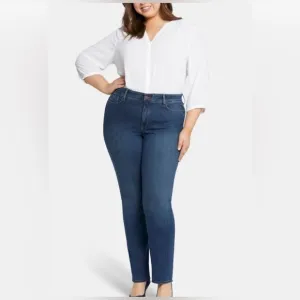 NYDJ Marilyn Straight Quinn Lift x Tuck Technology Denim Jeans 24W NWT