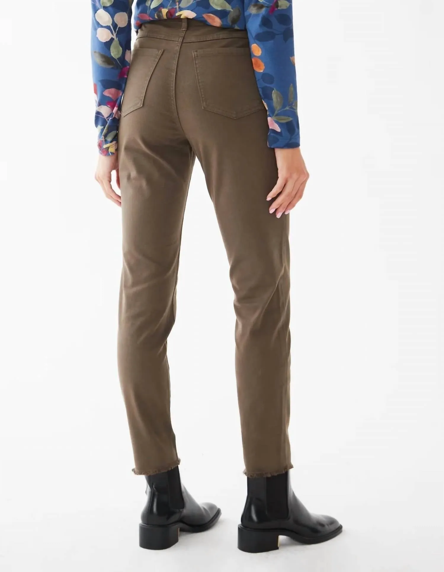 Olivia Mid Rise Skinny Jeans In Olive
