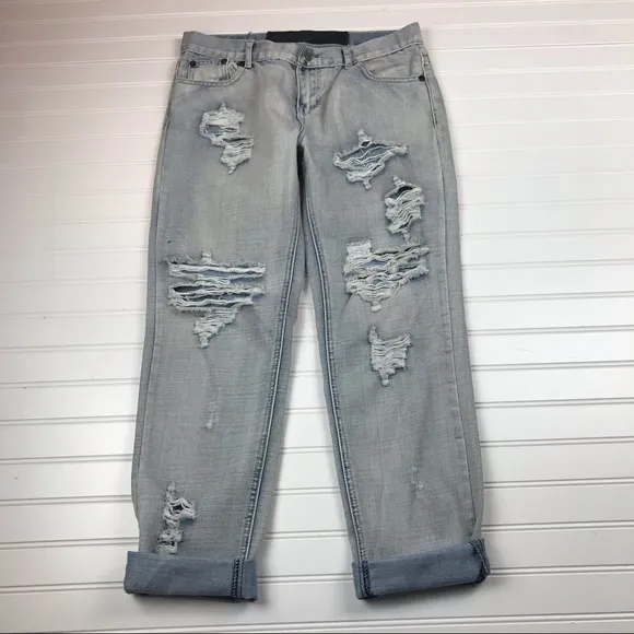 One Teaspoon Awesome Ripped Boyfriend Jeans