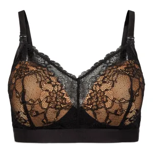 Ooh La La Nursing Bralette- Black/Nude
