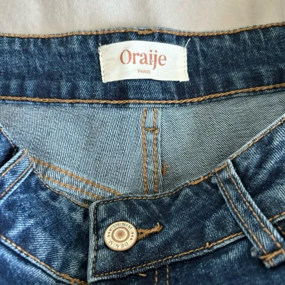 Oraije Paris High Waist Straight Leg Jeans 40/L