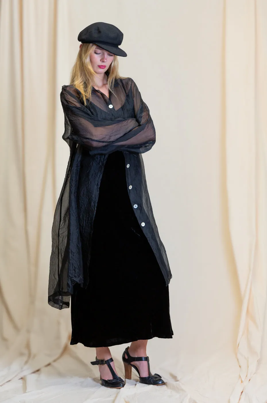 Otomo Velvet Silk Slip Maxi