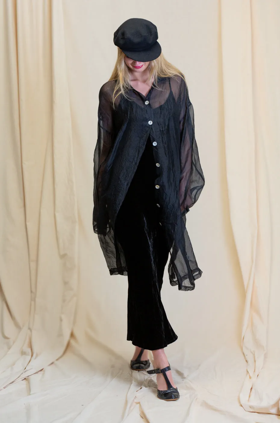 Otomo Velvet Silk Slip Maxi