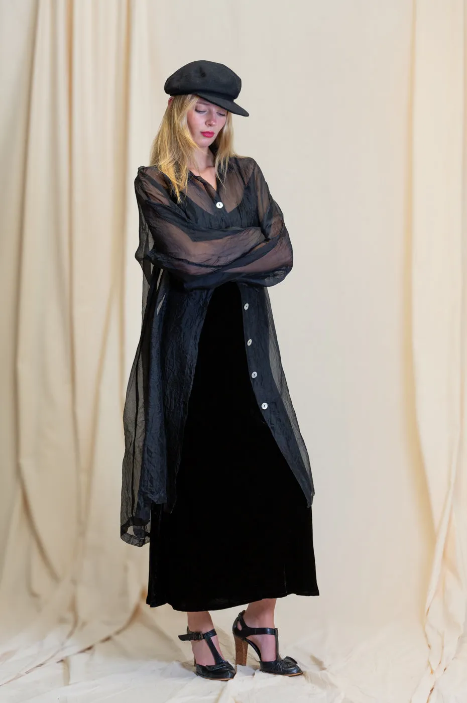 Otomo Velvet Silk Slip Maxi