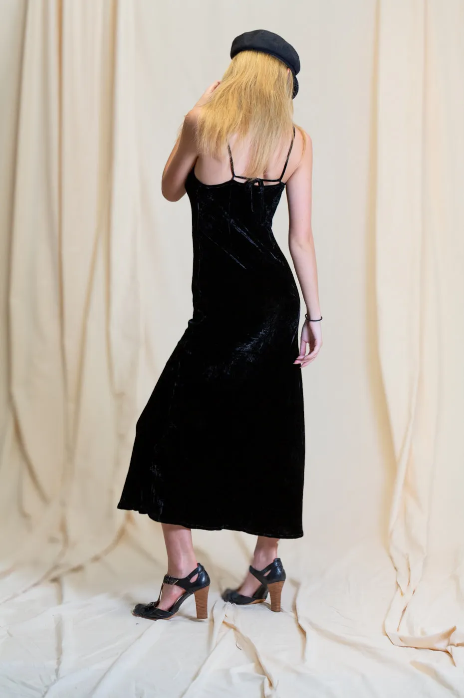 Otomo Velvet Silk Slip Maxi