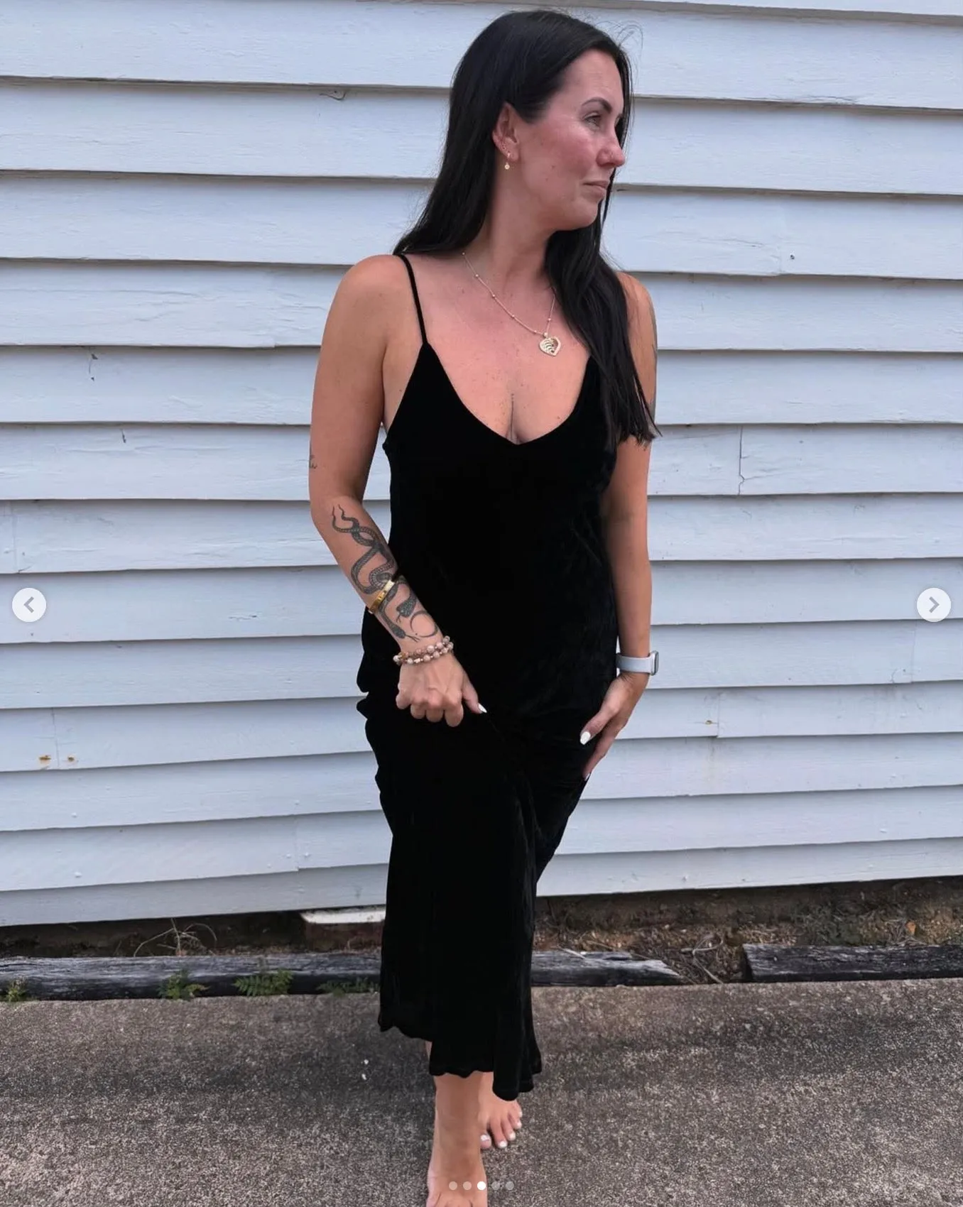 Otomo Velvet Silk Slip Maxi