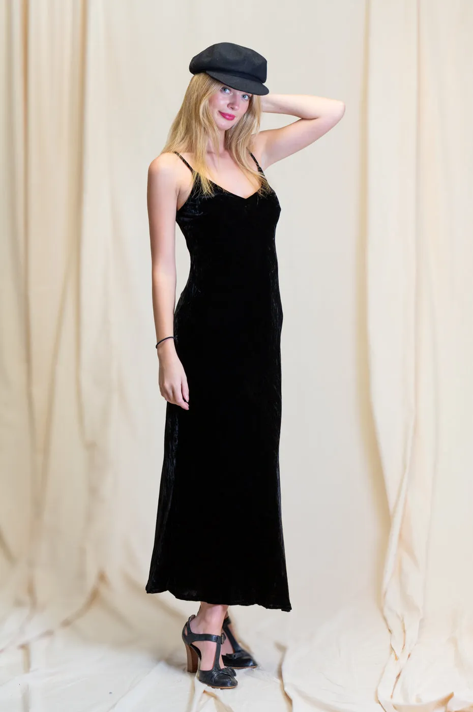Otomo Velvet Silk Slip Maxi