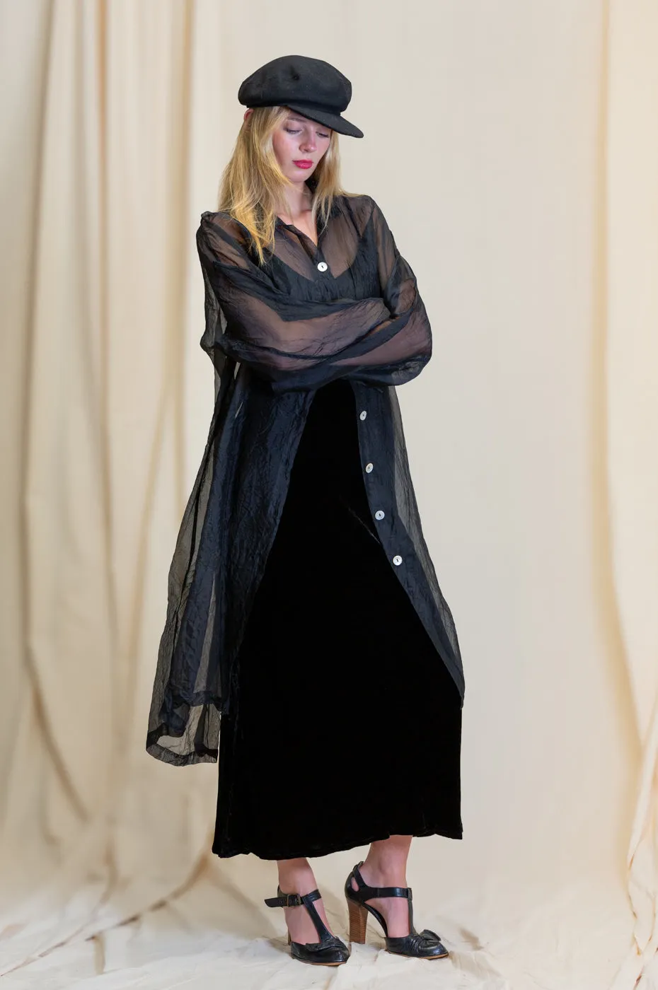 Otomo Velvet Silk Slip Maxi