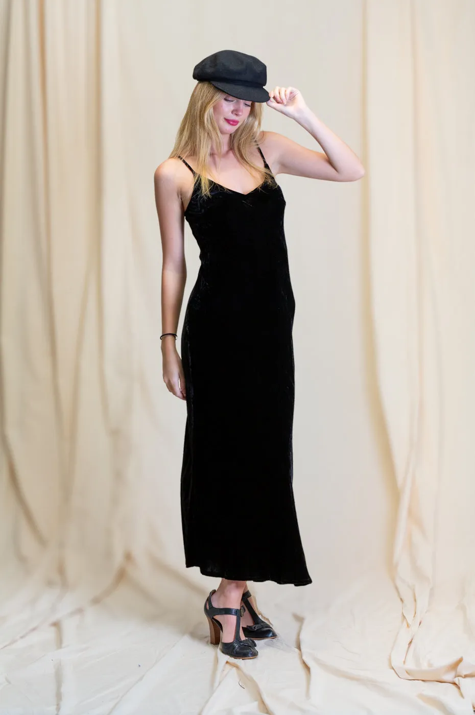 Otomo Velvet Silk Slip Maxi