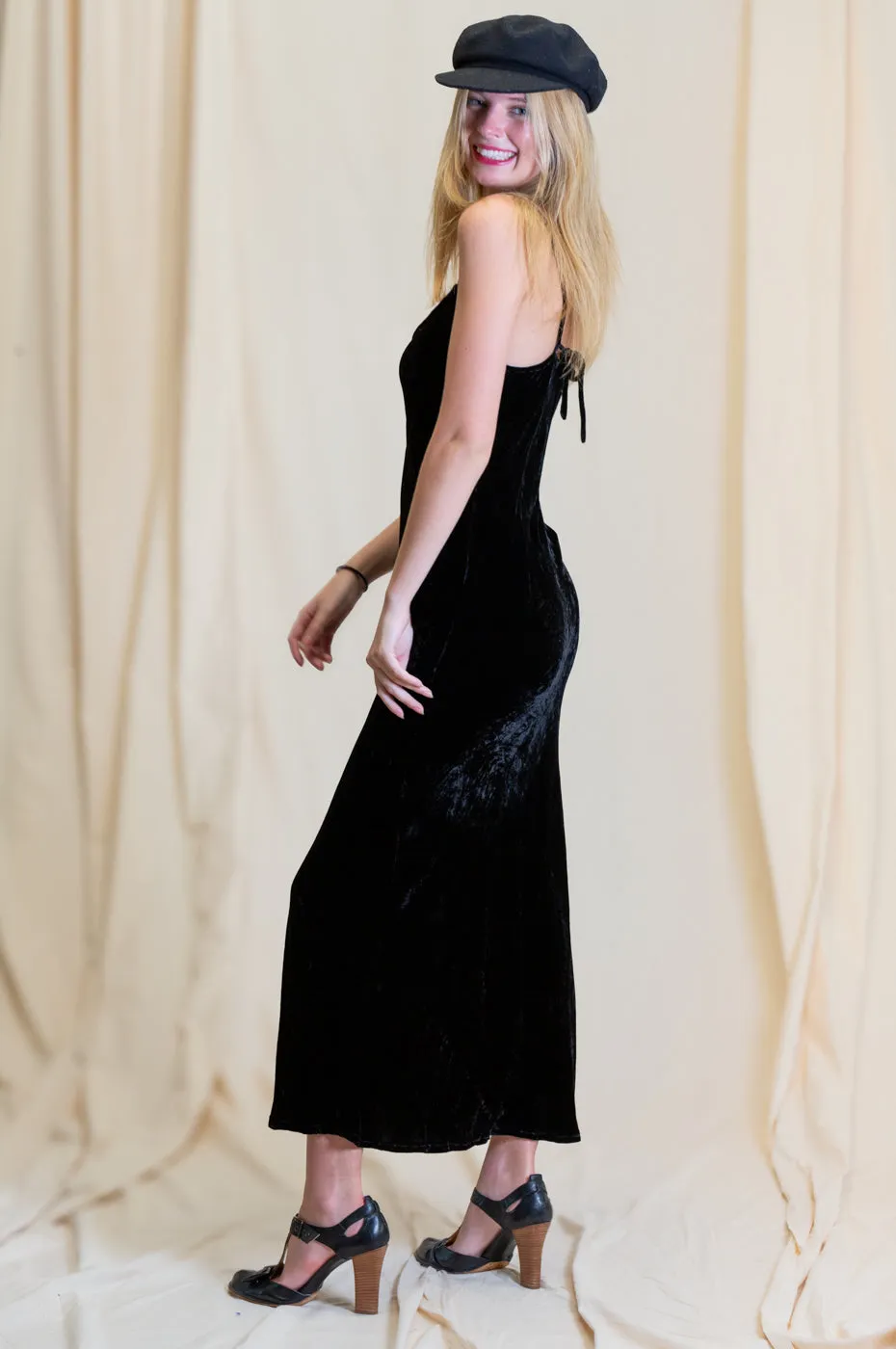 Otomo Velvet Silk Slip Maxi