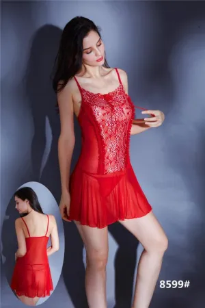 Ourania Short Romantic  Nighty For Women - 8599