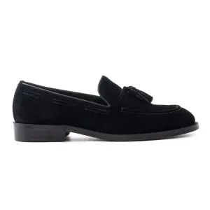 OURTHREE Lewis Suede Leather Loafers Men - BLK