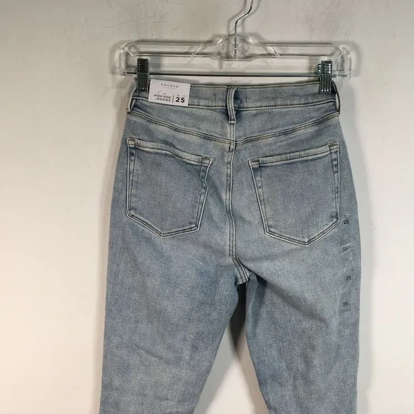 PacSun High Rise Distressed Jegging, Women's Size 25 - Light Ideal Blue