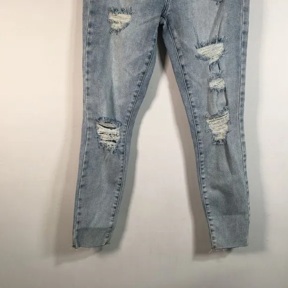 PacSun High Rise Distressed Jegging, Women's Size 25 - Light Ideal Blue