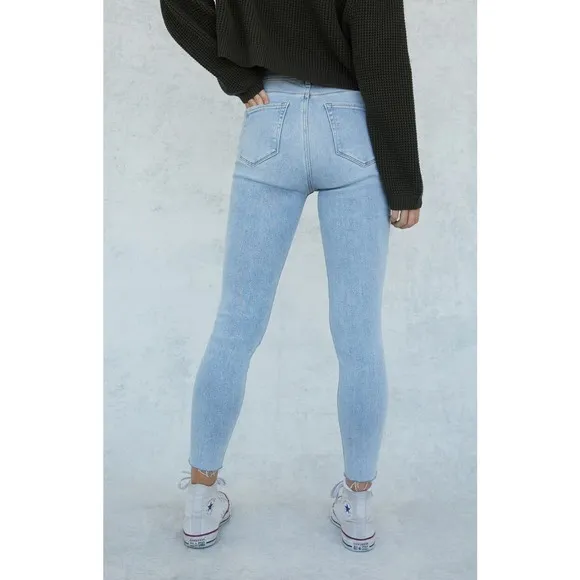 PacSun High Rise Distressed Jegging, Women's Size 25 - Light Ideal Blue