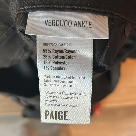 Paige Verdugo Ankle Black Jeans