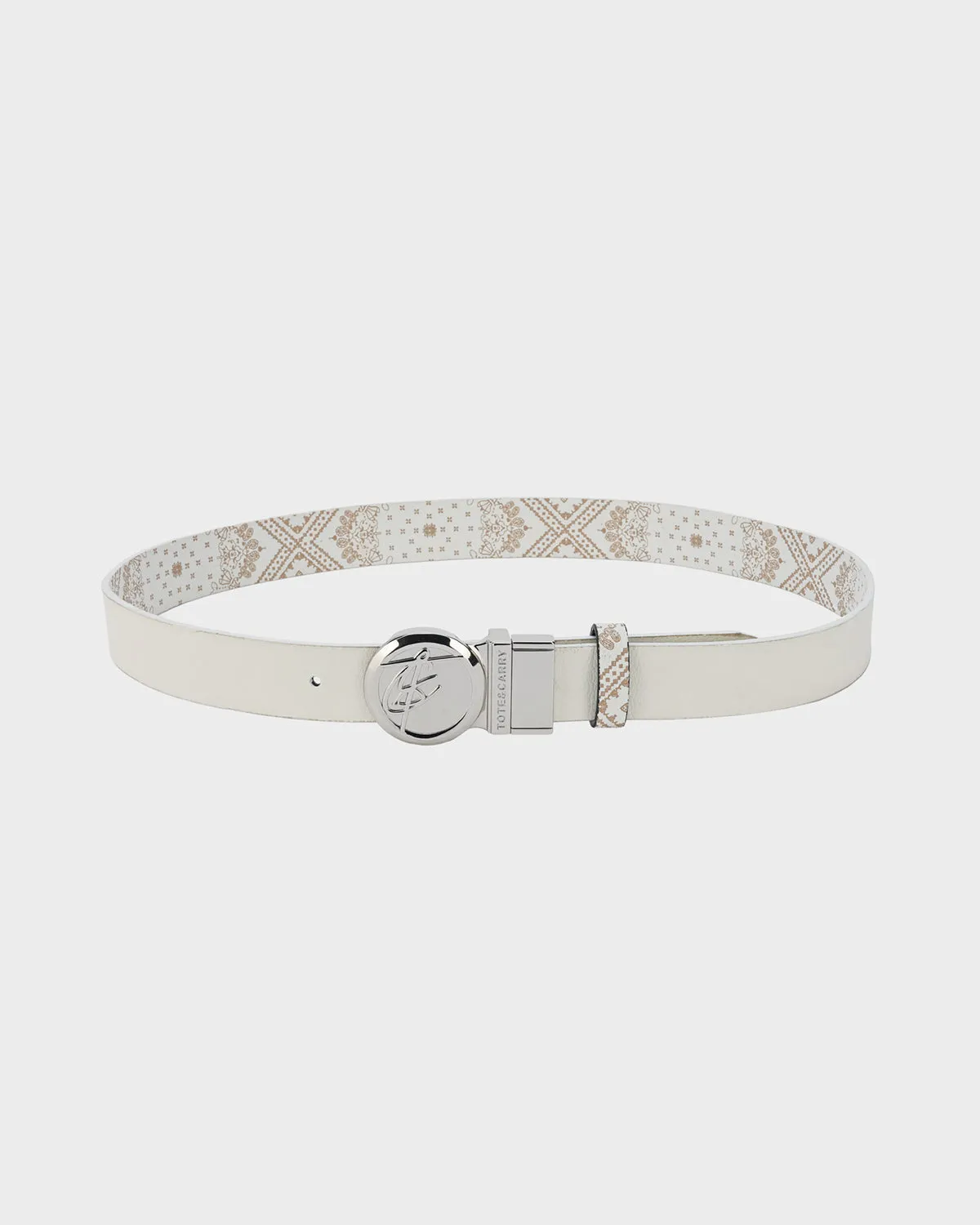 Paisley Belt in Beige Brown