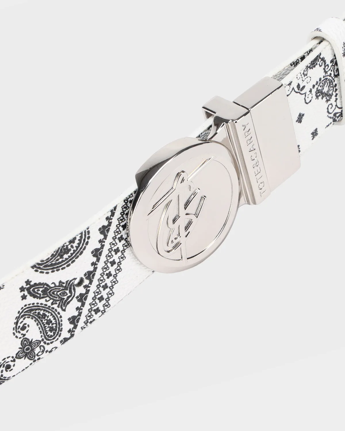 Paisley Belt in White