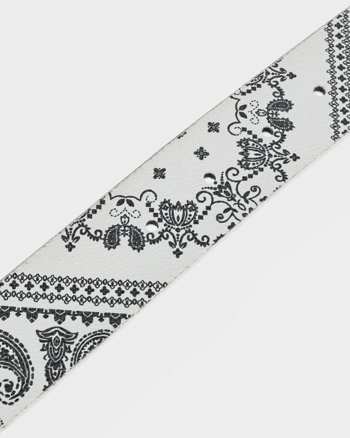 Paisley Belt in White