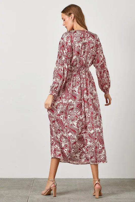 PAISLEY PRINT DRESS