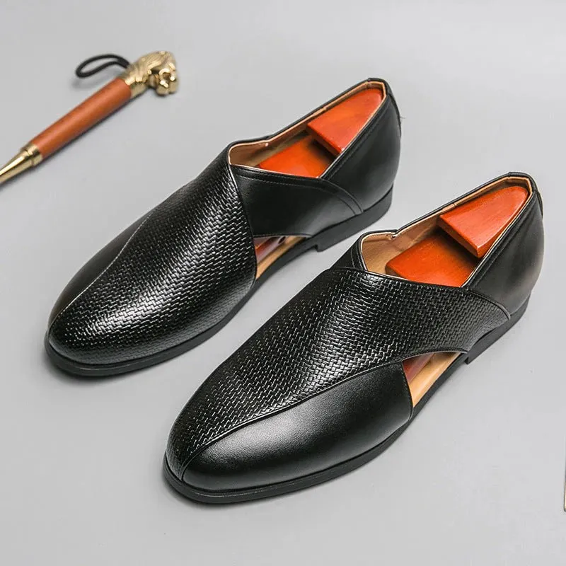 Pasadena | Premium Genuine Leather Minimalist Loafers for Men with Cross-Strap Design