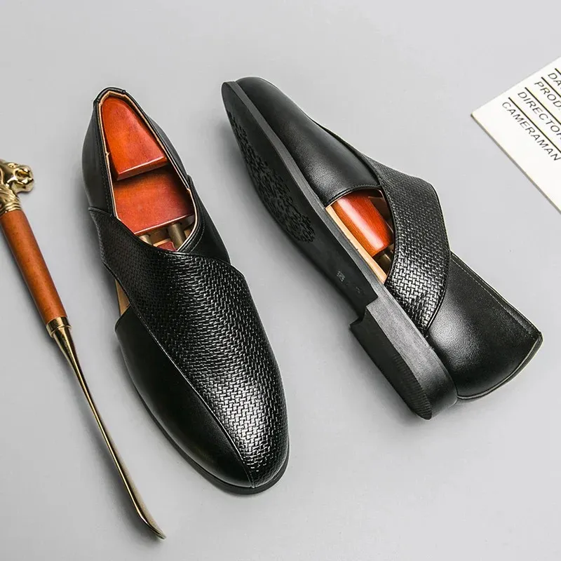 Pasadena | Premium Genuine Leather Minimalist Loafers for Men with Cross-Strap Design