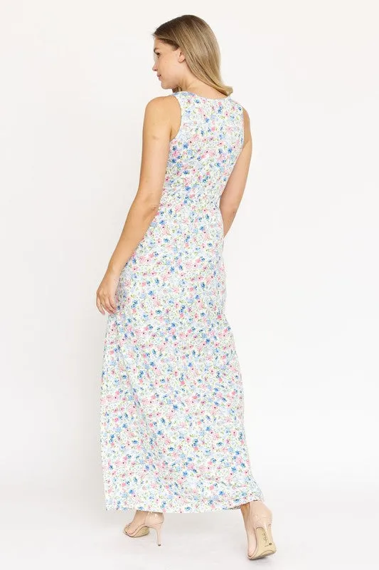 Pastel Floral Maxi Dress