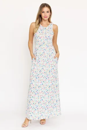 Pastel Floral Maxi Dress