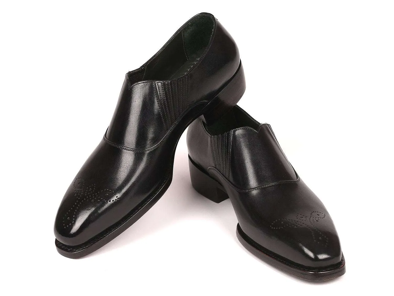 Paul Parkman Black Elasticated Loafers