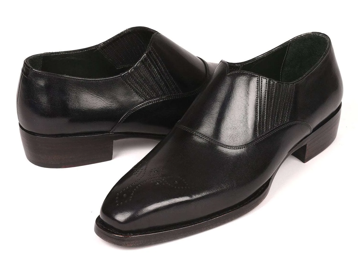 Paul Parkman Black Elasticated Loafers