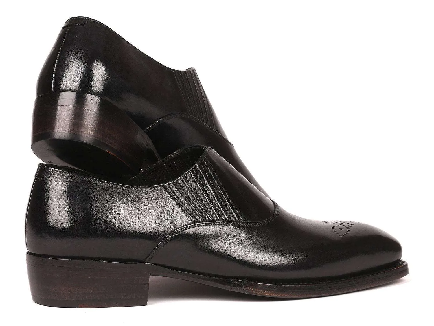 Paul Parkman Black Elasticated Loafers