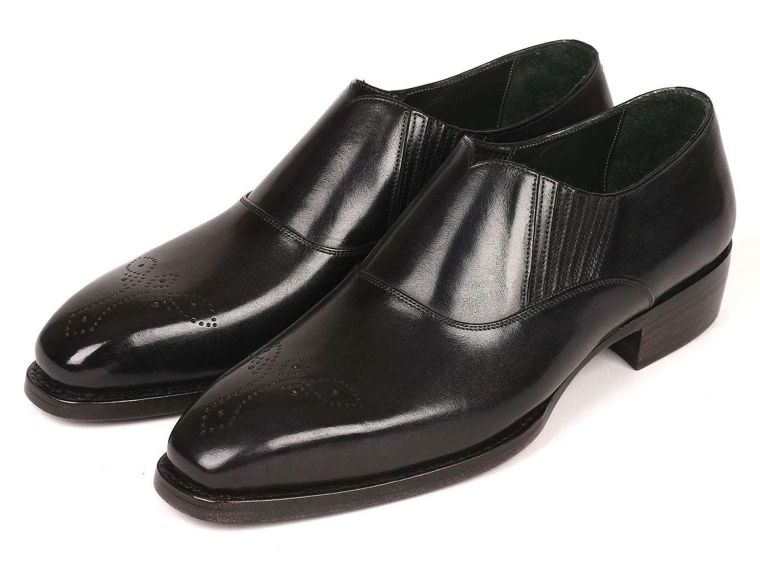 Paul Parkman Black Elasticated Loafers