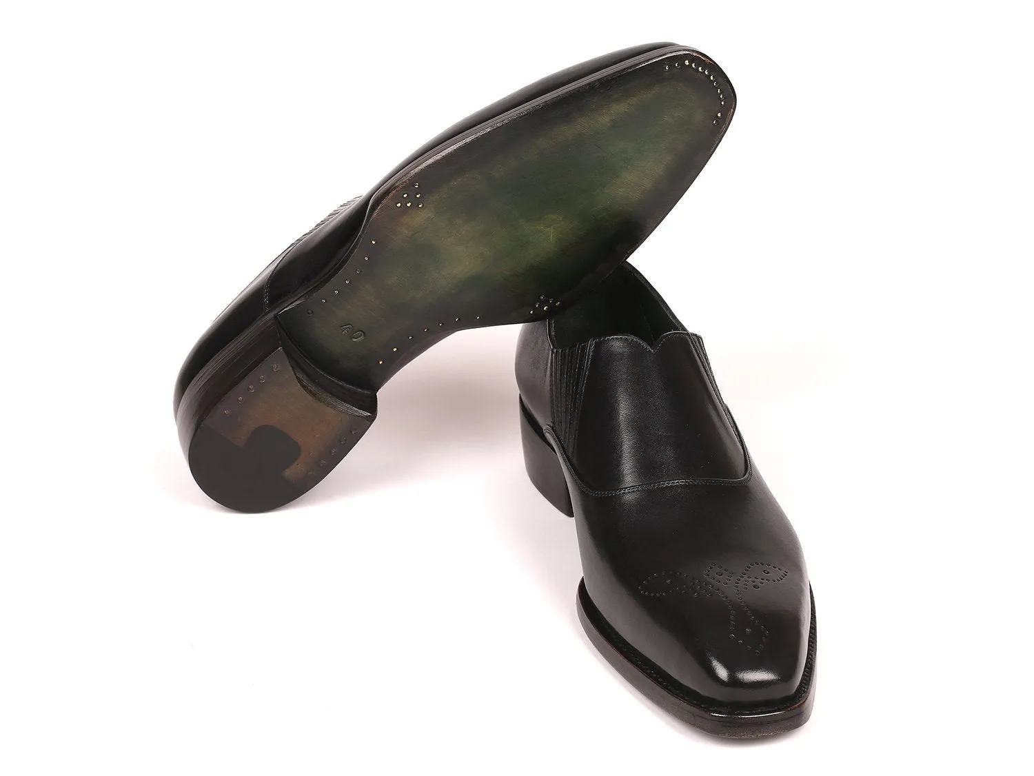Paul Parkman Black Elasticated Loafers