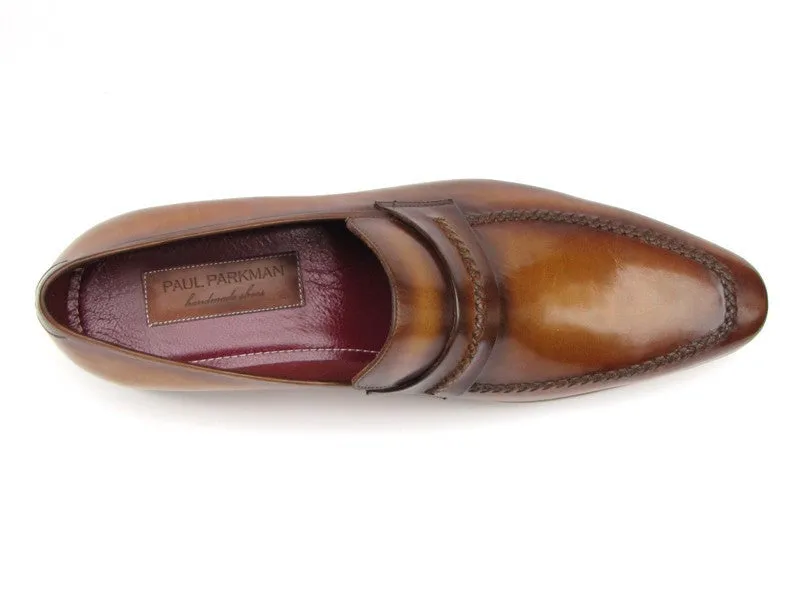 Paul Parkman Handmade Brown Leather Loafers