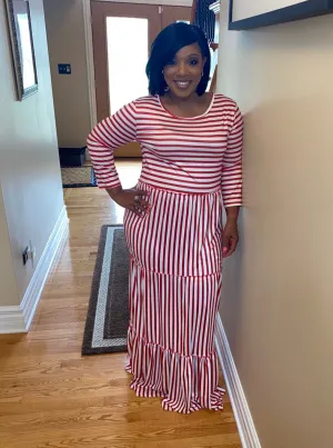 Peppermint Candy Maxi Dress