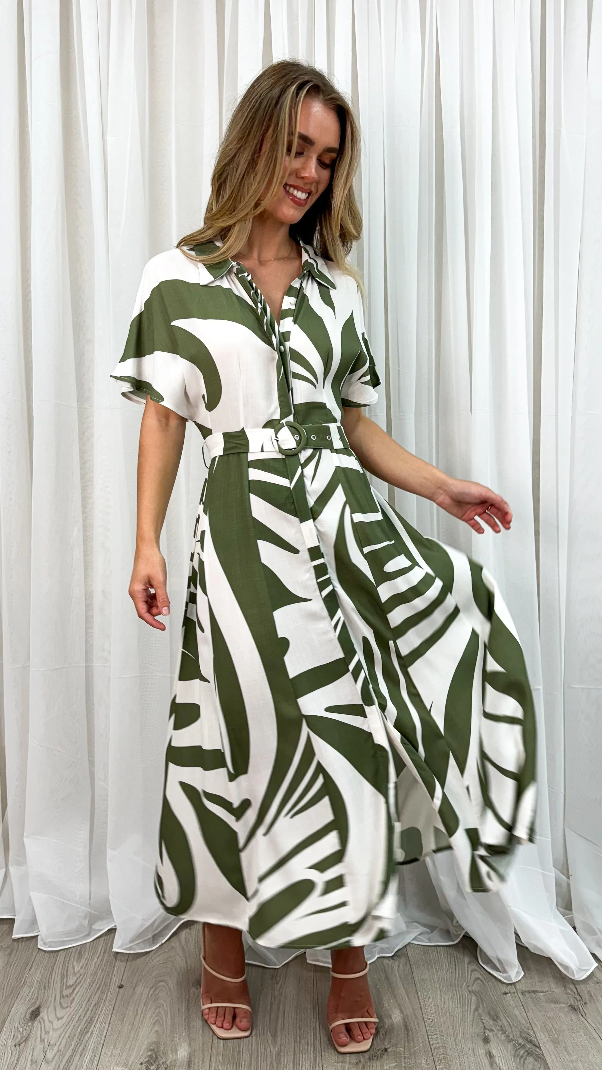 PEYTON DRESS - KHAKI